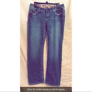 Adiktd size 30 bootcut denim jeans